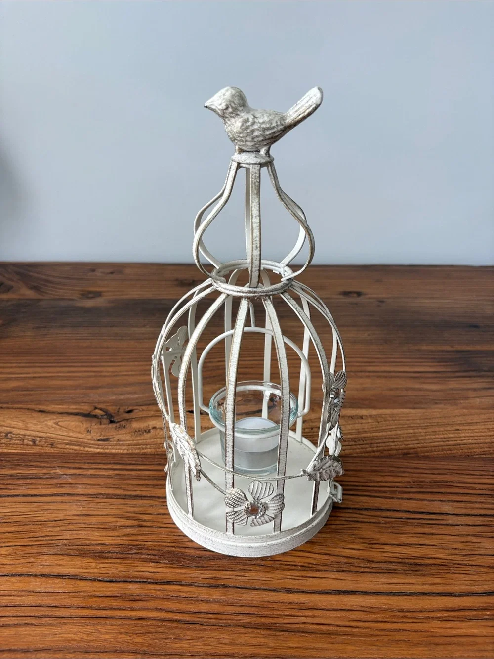 Pier 1 Imports Birdcage Lantern Candle Holder Bird Finial 11